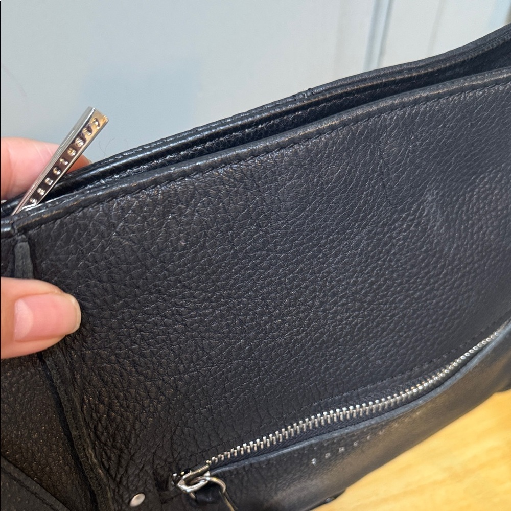 Black Leather Shoulder Bag - Picture 9 of 17